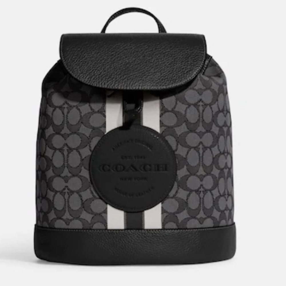 Dempsey Drawstring Backpack In Signature Jacquard With Coach Patch And Stripe